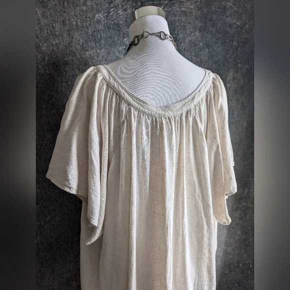 Minimalist Linen-Feel Tunic Dress | Boho Summer Layer - Picture 5 of 6